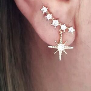 💎172💎 14k Yellow Gold over 925 Sterling Silver Diamond Earrings @KindLuxuries